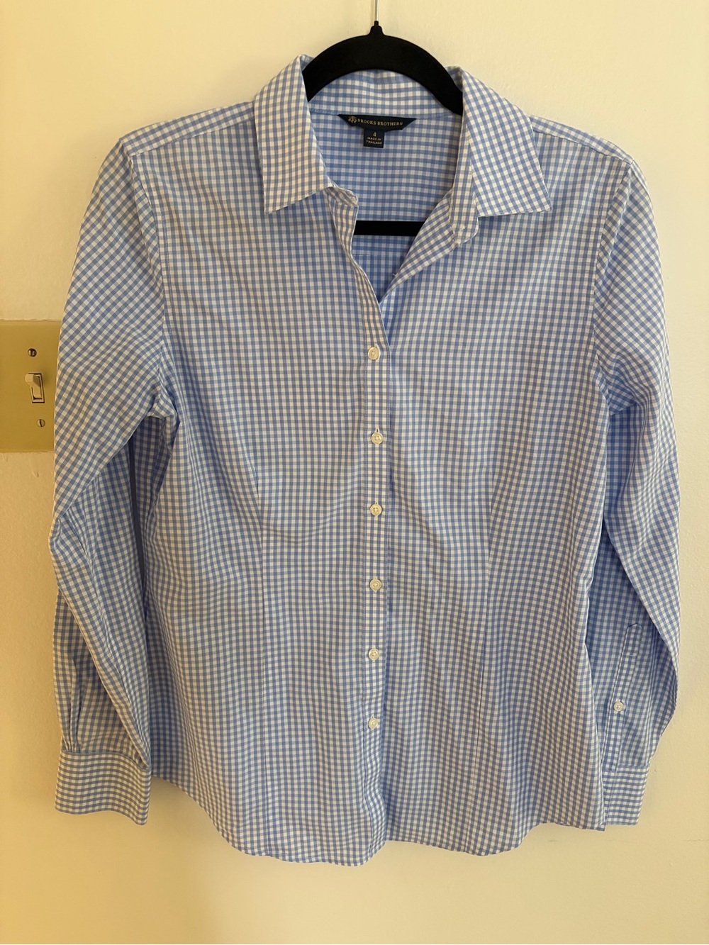 Brooks Brothers Light Blue Gingham Women’s Button-Up Shirt - Size 4